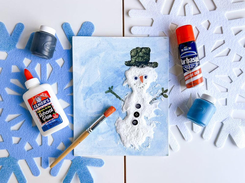 snowman painting art craft