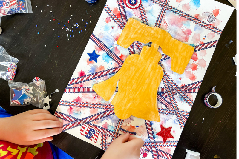 liberty bell mixed media art for america 250
