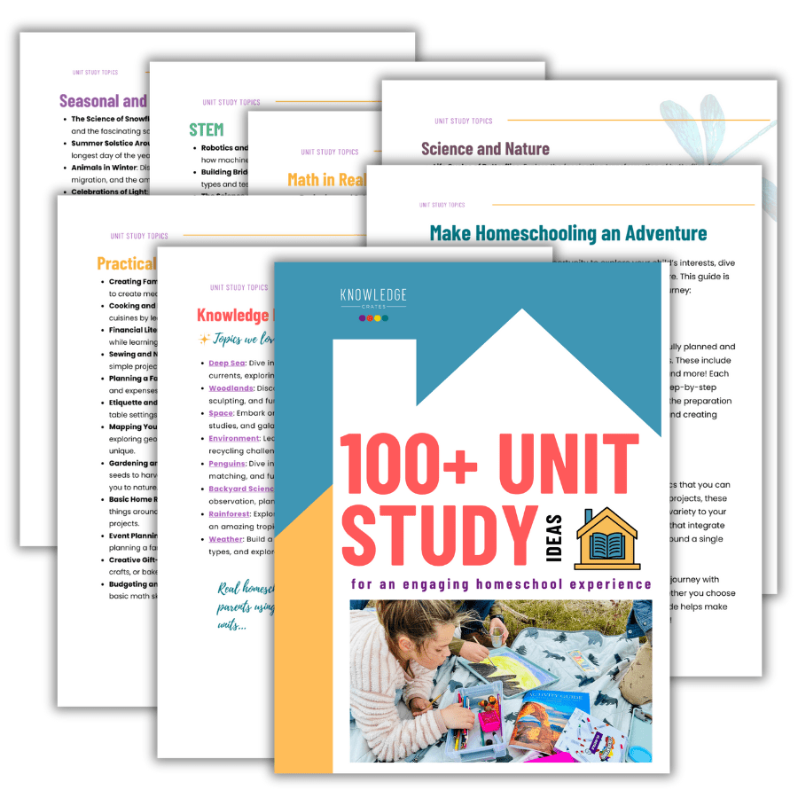 Fun Study Guide Ideas 100 Unit Study Ideas for Homeschoolers: Free PDF Guide – Knowledge Crates