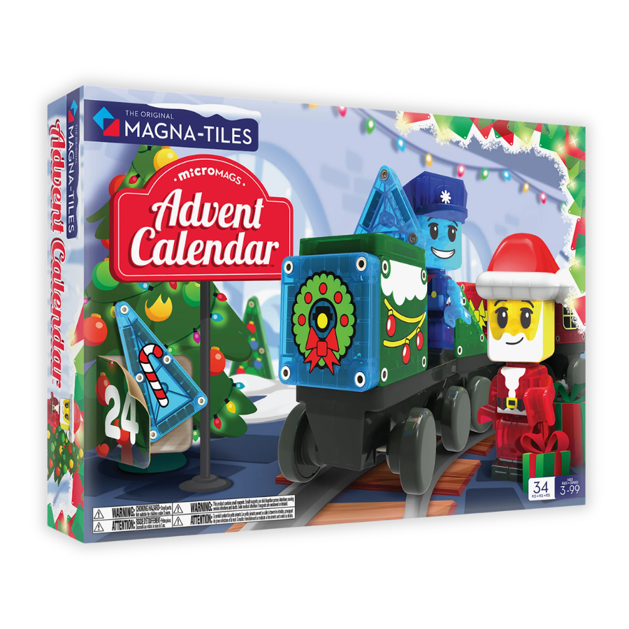 MAGNA-TILES® microMAGS Advent Calendar 34-Piece Set - Magnetic Building Toy | Knowledge Crates