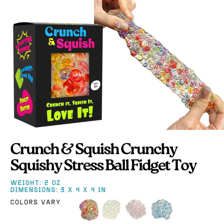 Crunchy Squishy Stress Ball Fidget Toy for Kids | Knowledge Crates