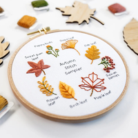 Autumn Leaf Stitch Sampler Beginner Embroidery Kit | Knowledge Crates