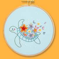 Tropical Turtle Beginner Embroidery Kit | Knowledge Crates