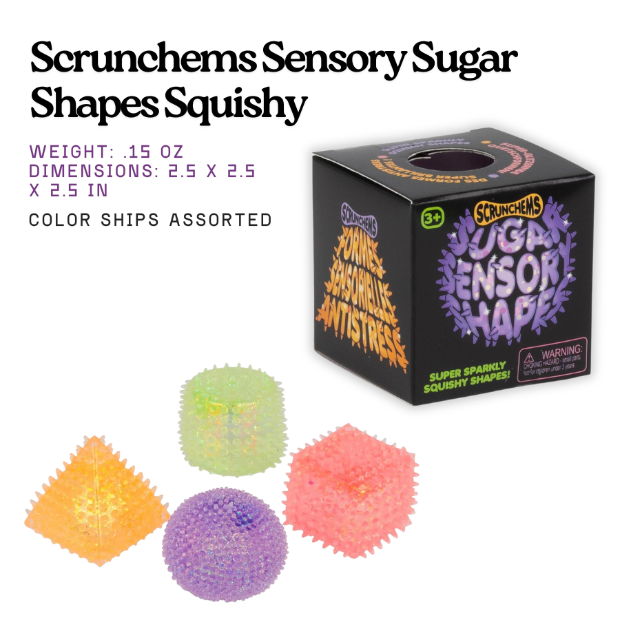 Sensory Sugar Shapes Squishy Fidget Toy | Scrunchems® | Knowledge Crates