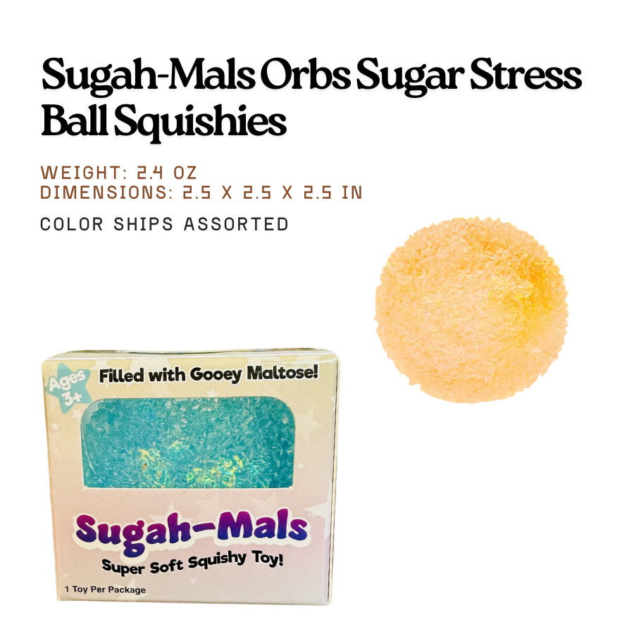 Sugar Orb Squishy Stress Ball Fidget Toy | Sugah-Mals | Knowledge Crates