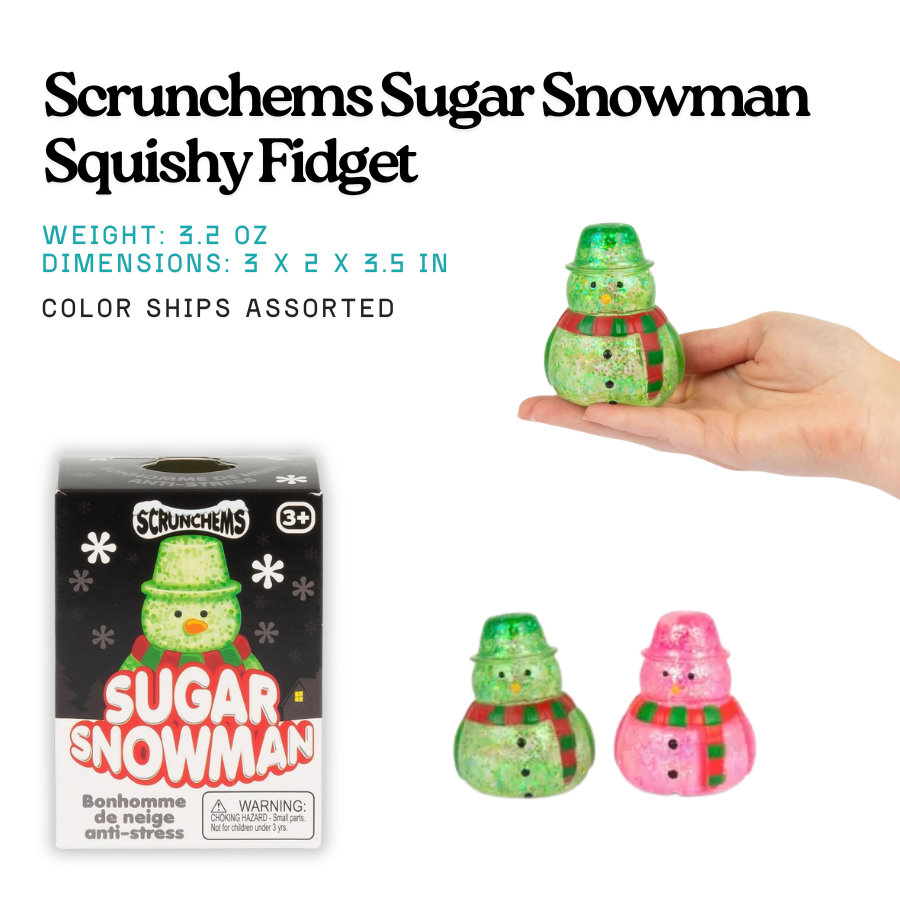 Sugar Snowman Squishy Fidget Toy | Scrunchems® | Knowledge Crates