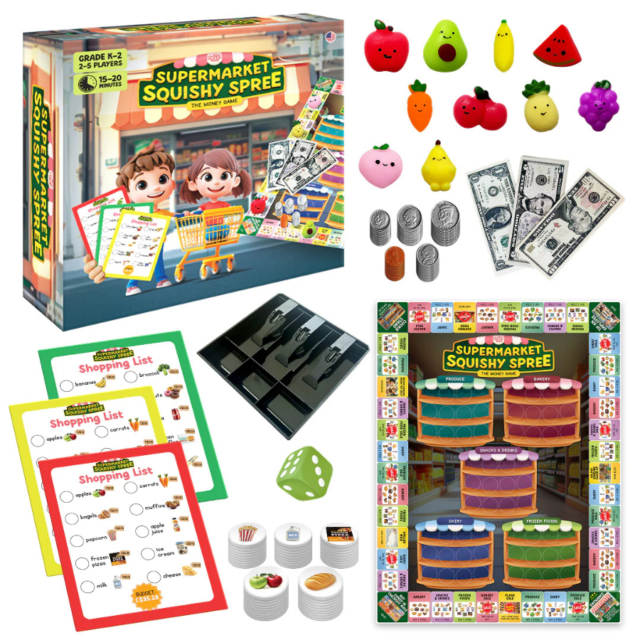Supermarket Squishy Spree Money Math Game for Kids | Knowledge Crates