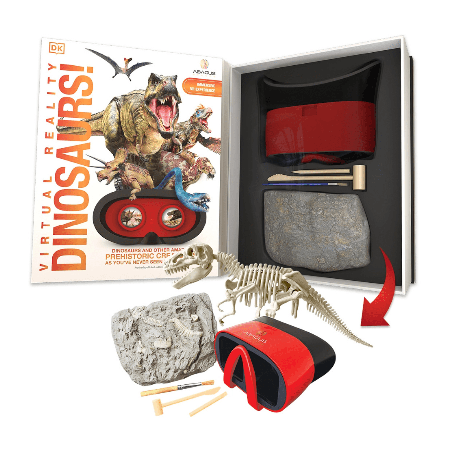 Abacus Brands Virtual Reality Discovery Gift Set w/ Dk Book - Dinosaurs! - Knowledge Crates