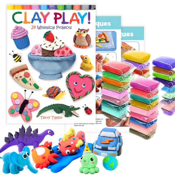 Beginner Air - Dry Clay Kit - 24 Projects and 24 Colors | Knowledge Crates - Knowledge Crates