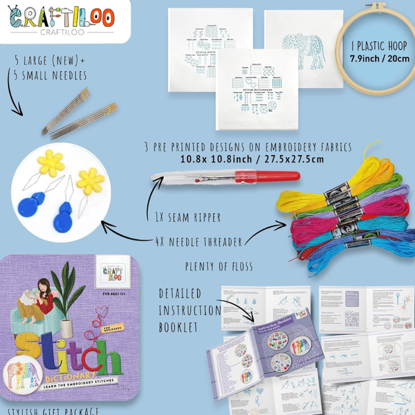 Beginner Embroidery Starter Kit Bundle 