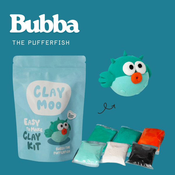 Claymoo Bubba the Pufferfish Foam Clay Kit | Knowledge Crates - Knowledge Crates