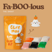 Claymoo Fa-BOO-lous Ghost Foam Clay Kit | Knowledge Crates - Knowledge Crates