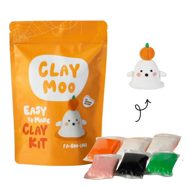 Claymoo Fa-BOO-lous Ghost Foam Clay Kit - Knowledge Crates