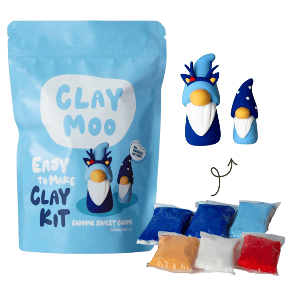 Claymoo Gnome Sweet Gnome Ornament Foam Clay Kit - Knowledge Crates