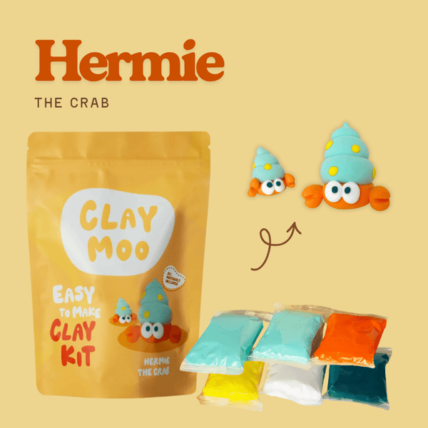 Claymoo Hermie the Crab Foam Clay Kit | Knowledge Crates - Knowledge Crates