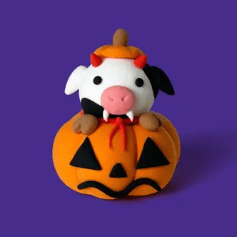 Claymoo Moo Haha Vampire Cow Foam Clay Kit | Knowledge Crates - Knowledge Crates