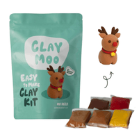 Claymoo Oh Deer Ornament Foam Clay Kit - Knowledge Crates