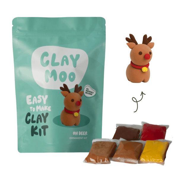 Claymoo Oh Deer Ornament Foam Clay Kit - Knowledge Crates