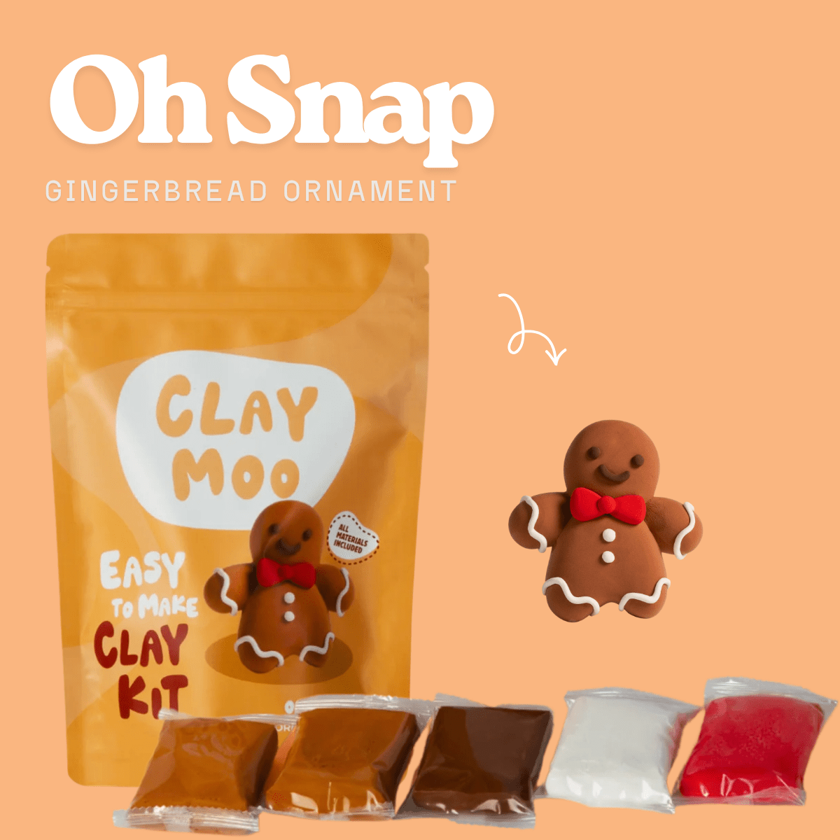Claymoo Oh Snap Ornament Foam Clay Kit - Knowledge Crates