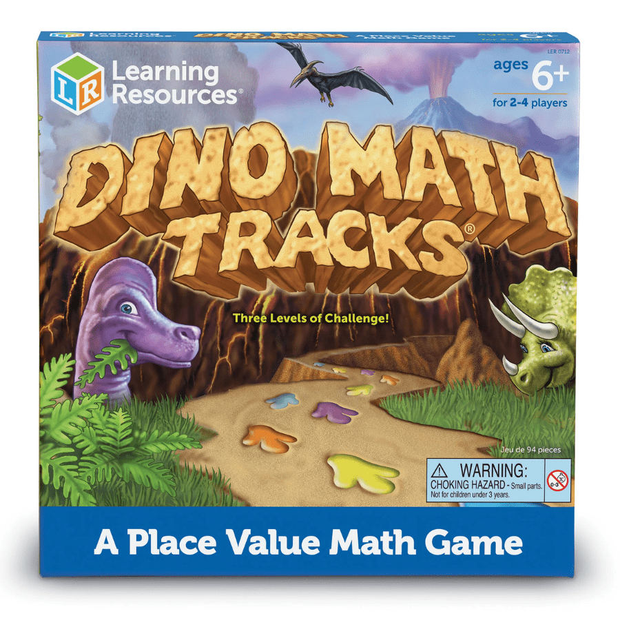 Dino Math Tracks Place Value Math Game for Kids | Knowledge Crates - Knowledge Crates