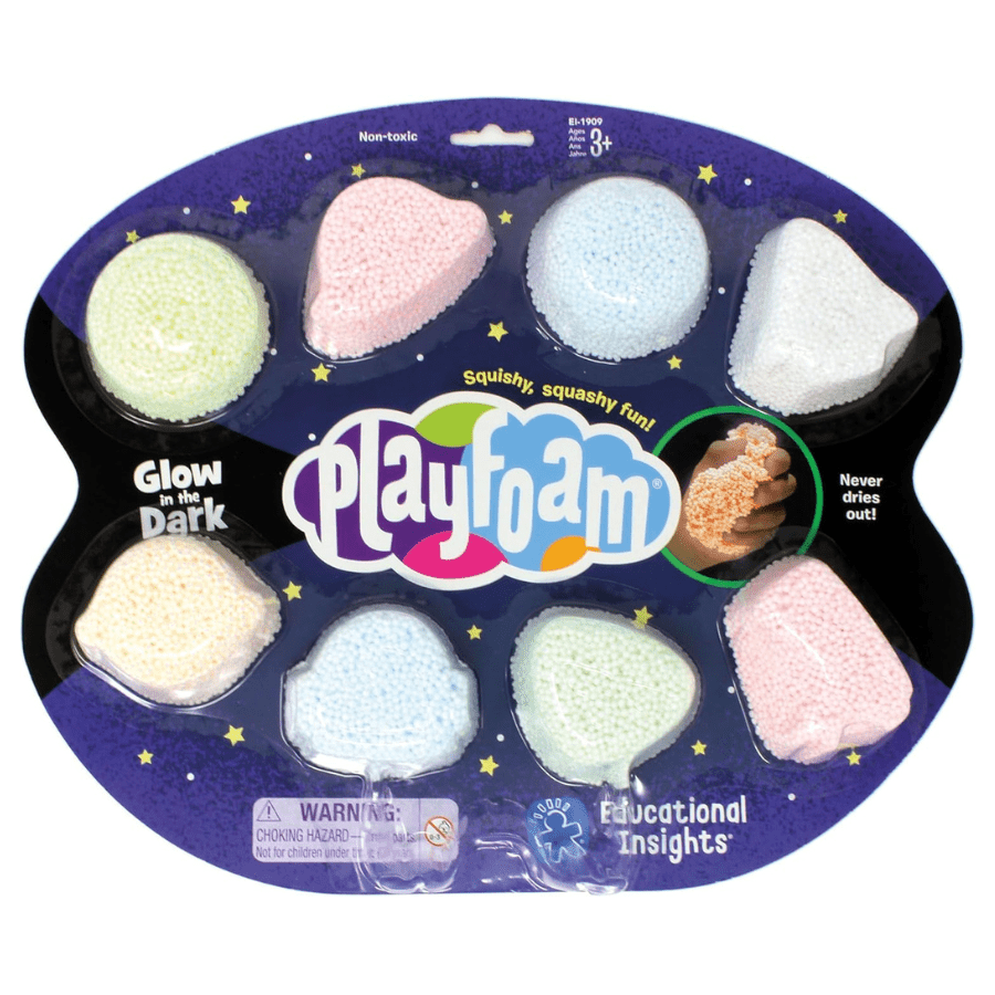 Educational Insights Playfoam Glow in the Dark 8 - Pack, Fidget & Sensory Toy - Knowledge Crates
