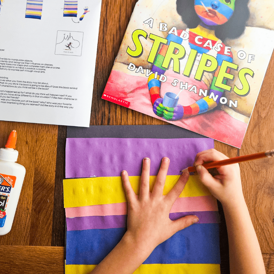 Stripes Craft for Letters Preschool Unit