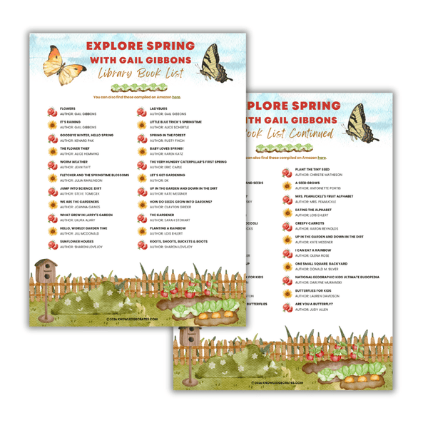 Explore Spring with Gail Gibbons Library Book List - Free Homeschool Resource | Knowledge Crates - Knowledge Crates