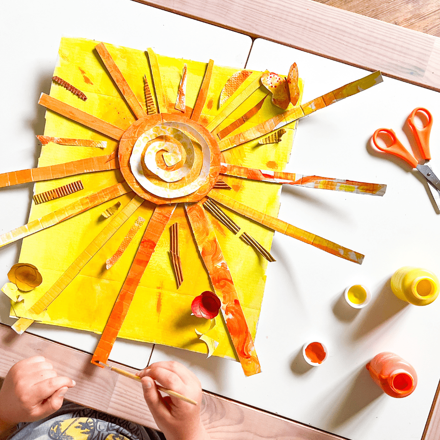 Sun art from Weather Unit Study for Elementary Homeschool