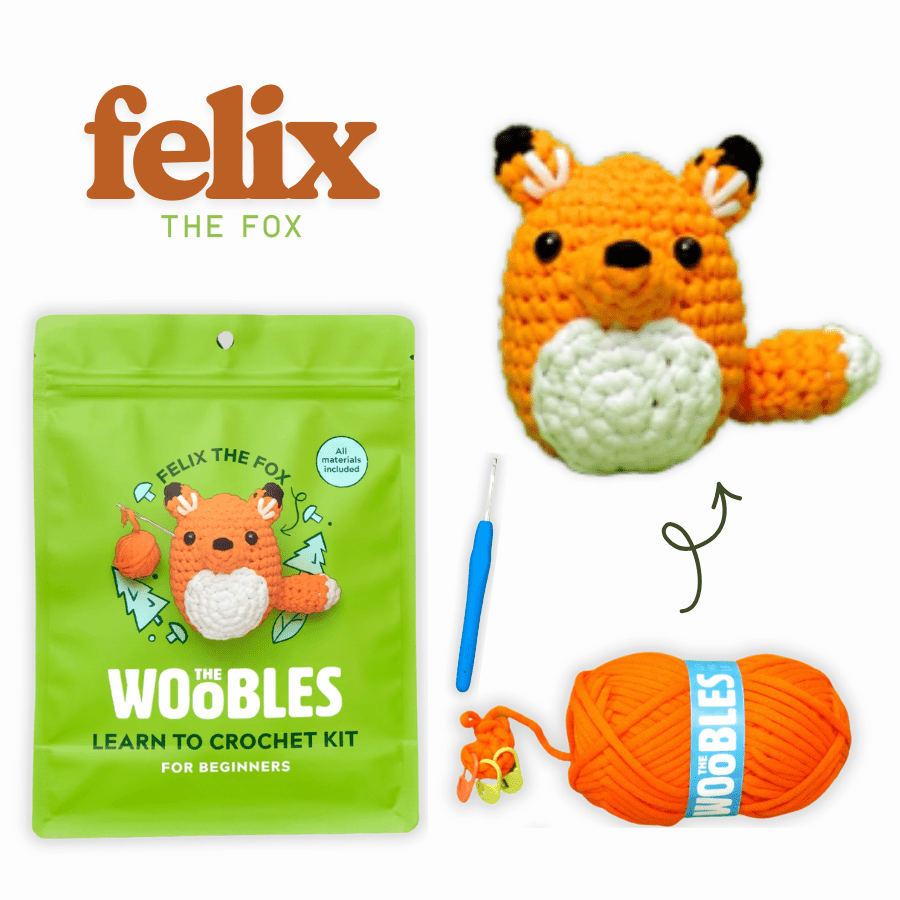 Felix the Fox Beginner Crochet Kit | The Woobles | Knowledge Crates