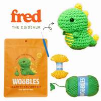 Fred the Dinosaur Beginner Crochet Kit | The Woobles | Knowledge Crates - Knowledge Crates