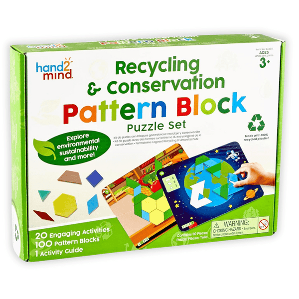 hand2mind Recycling and Conservation Pattern Block Puzzle Set - Knowledge Crates