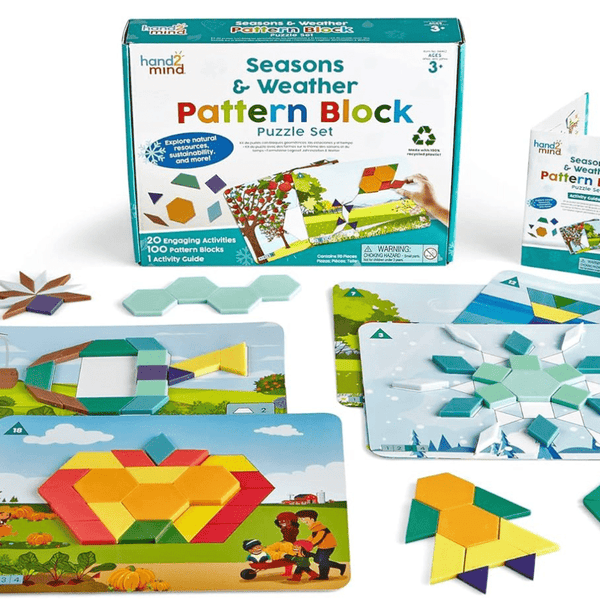 hand2mind Seasons & Weather Pattern Block Puzzle Set - Knowledge Crates