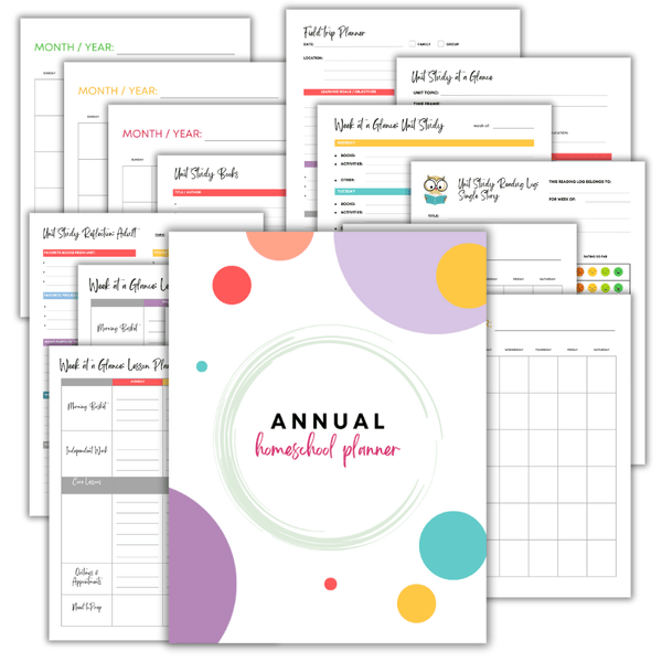 Homeschool Annual Planner - Printable Year Planner | Knowledge Crates - Knowledge Crates