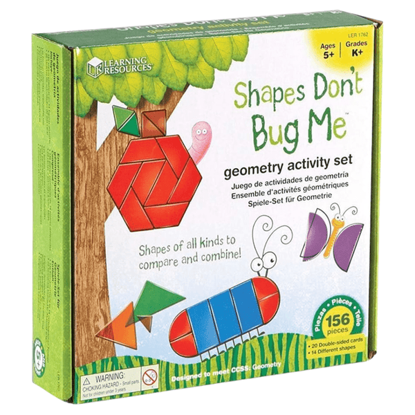Learning Resources LER1762 Shapes - Don't Bug Me - Geometry Activity Set - Knowledge Crates