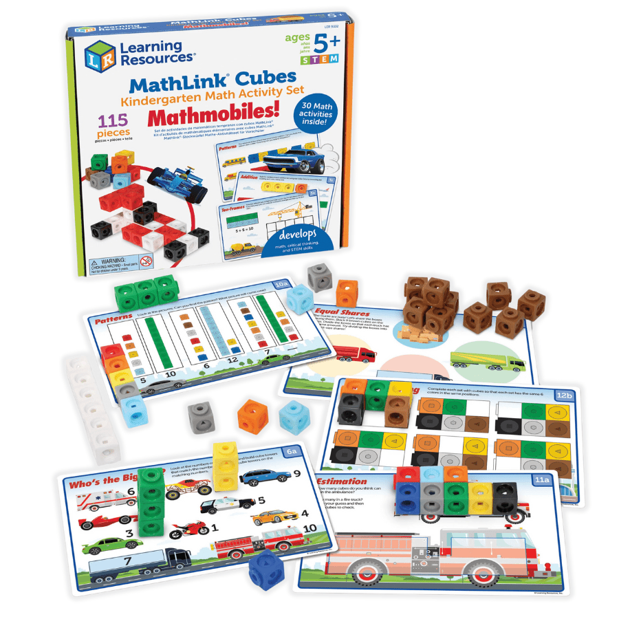 Learning Resources MathLink Cubes Kindergarten Math Activity Set: Mathmobiles! - Knowledge Crates