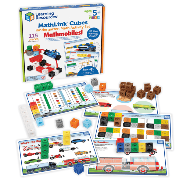 Learning Resources MathLink Cubes Kindergarten Math Activity Set: Mathmobiles! - Knowledge Crates