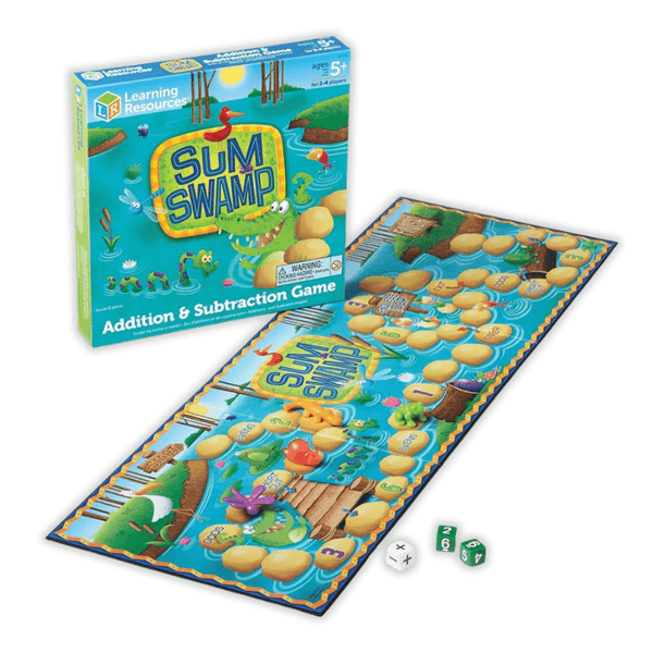 Learning Resources Sum Swamp Game Addition & Subtraction Board Game - Knowledge Crates