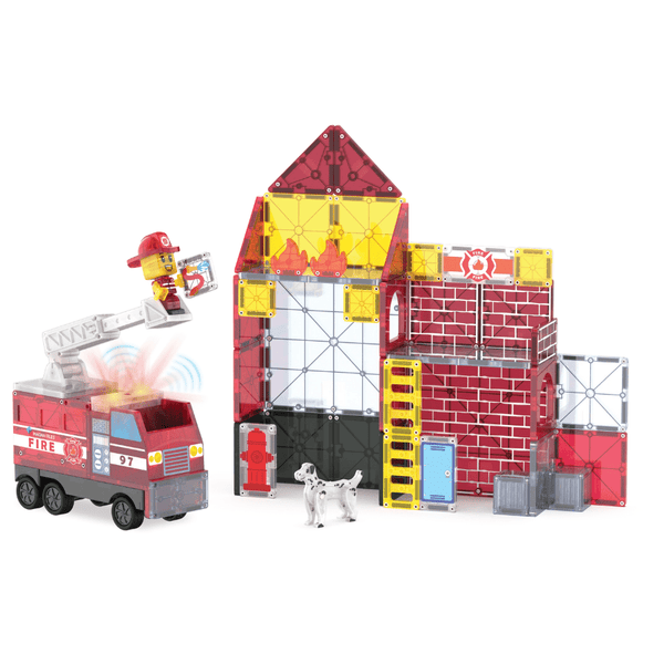 MAGNA - TILES Fire Station 50 Piece Set - Knowledge Crates