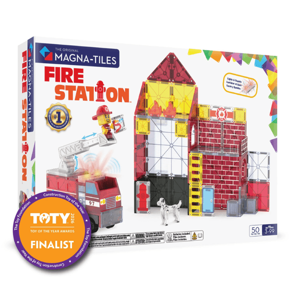 MAGNA - TILES Fire Station 50 Piece Set - Knowledge Crates