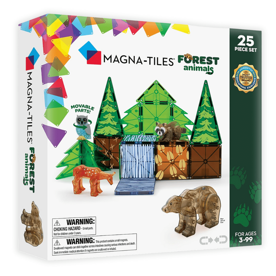 MAGNA - TILES Forest Animals 25 - Piece Magnetic Construction Set - Knowledge Crates