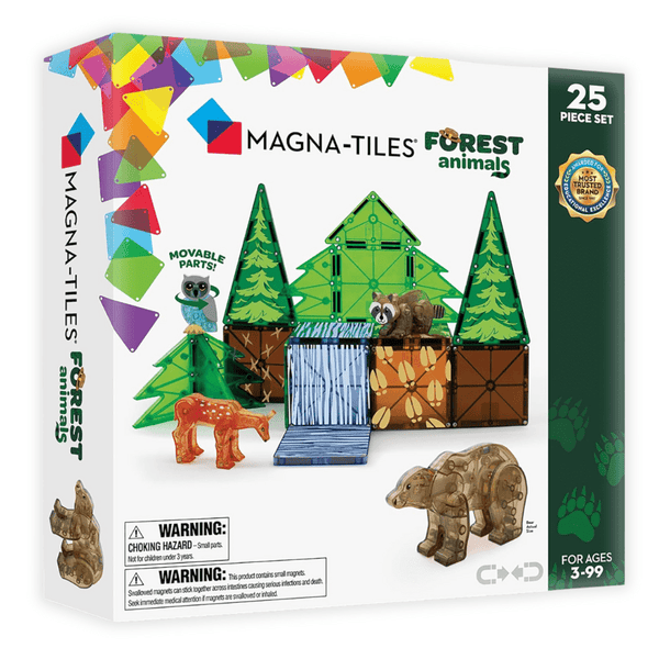 MAGNA - TILES Forest Animals 25 - Piece Magnetic Construction Set - Knowledge Crates