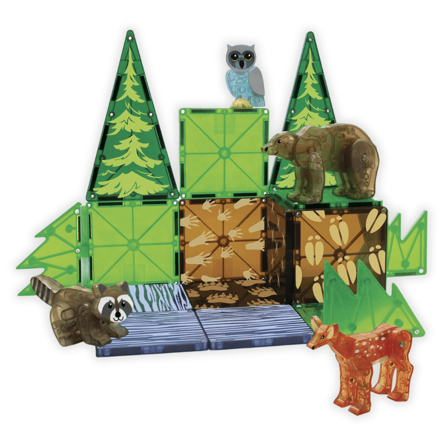 MAGNA - TILES Forest Animals 25 - Piece Magnetic Construction Set - Knowledge Crates