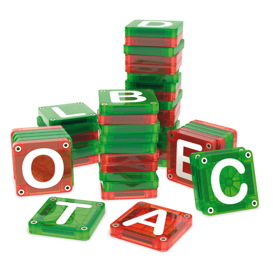 MAGNA - TILES microMAGS Learn Letters 56 Piece Set - Magnetic Building Toy | Knowledge Crates - Knowledge Crates
