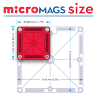 MAGNA - TILES microMAGS Learn Numbers 56 Piece Set - Magnetic Building Toy | Knowledge Crates - Knowledge Crates