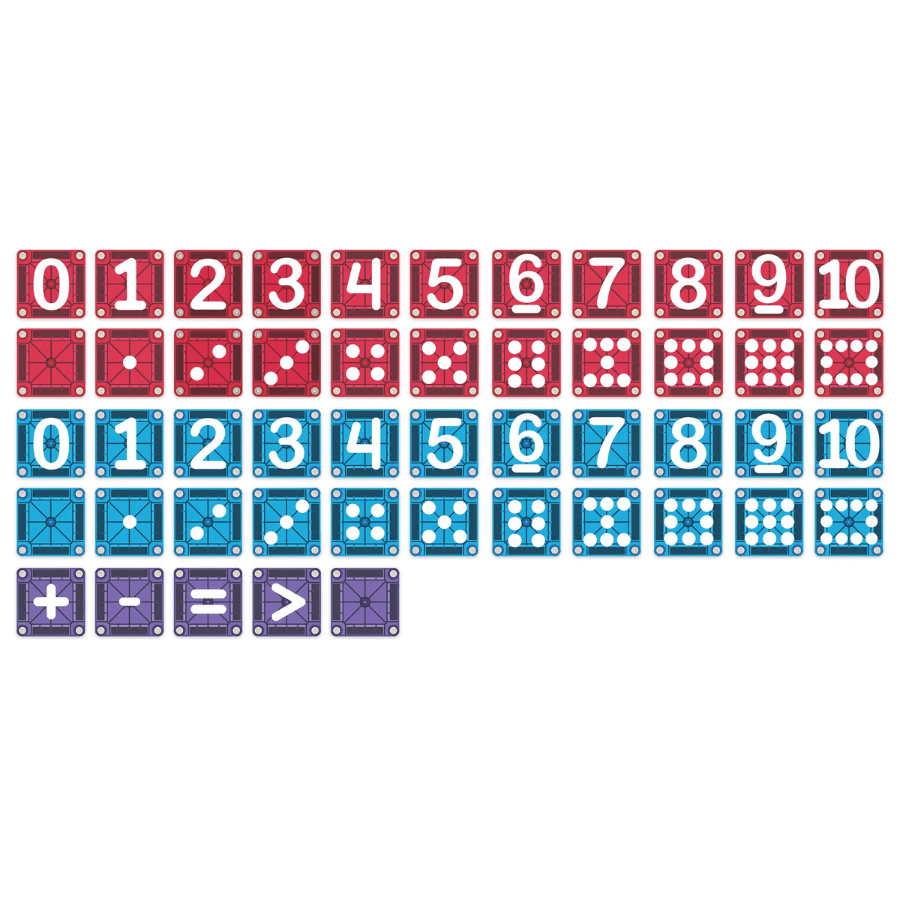 MAGNA - TILES microMAGS Learn Numbers 56 Piece Set - Magnetic Building Toy | Knowledge Crates - Knowledge Crates