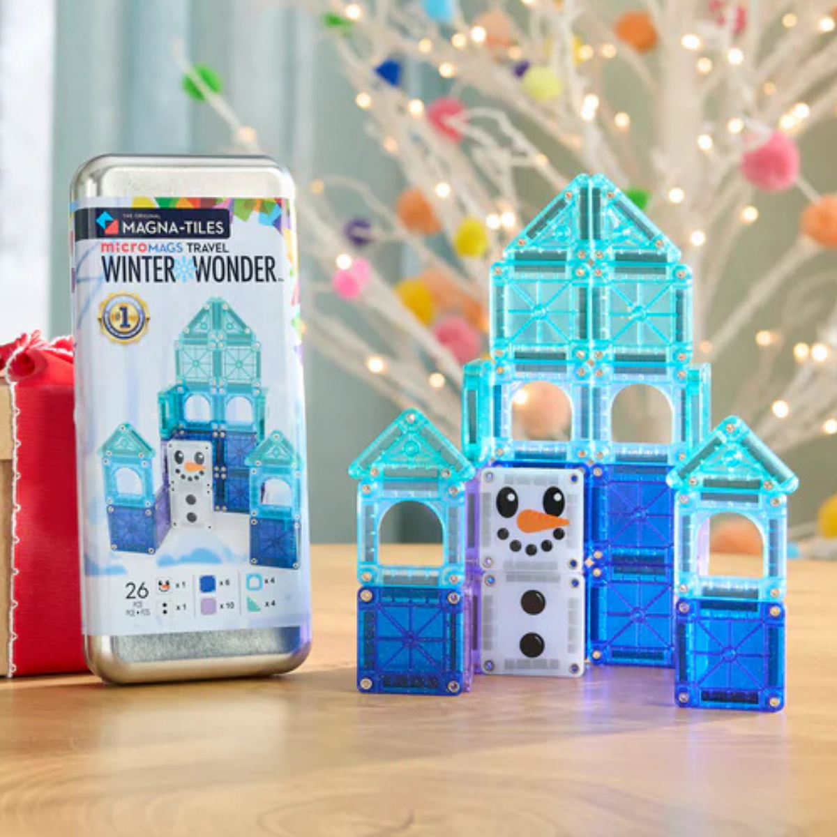 MAGNA-TILES microMAGS Winter Wonder 26-Piece Travel Set - Knowledge Crates