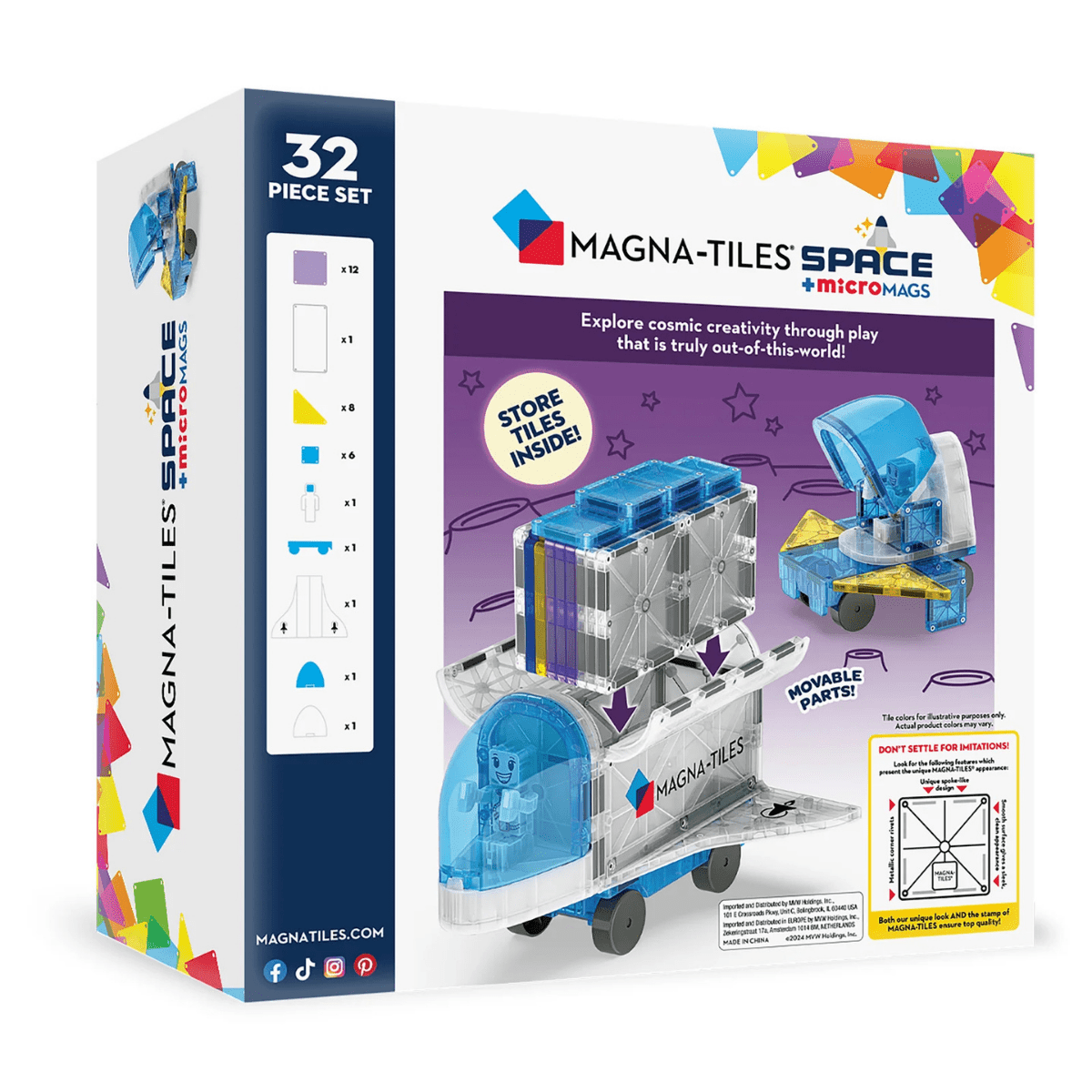 MAGNA-TILES Space 32-Piece Set - Knowledge Crates