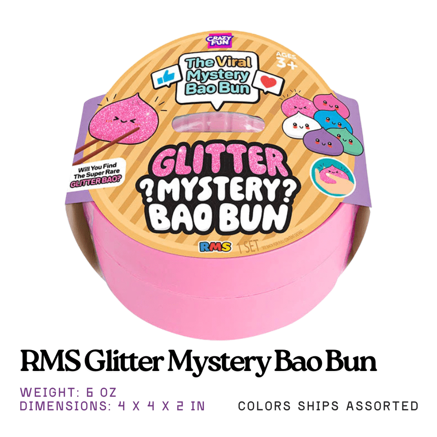 Pink Mystery Glitter Dumpling Squishy Toy – Rare Chase | Rms® Crazy Fun™ | Knowledge Crates - Knowledge Crates