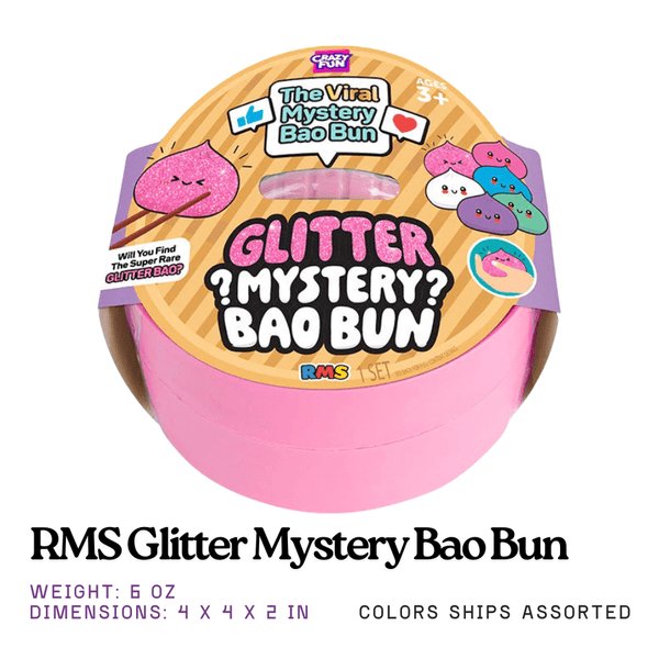 Pink Mystery Glitter Dumpling Squishy Toy – Rare Chase | Rms® Crazy Fun™ | Knowledge Crates - Knowledge Crates