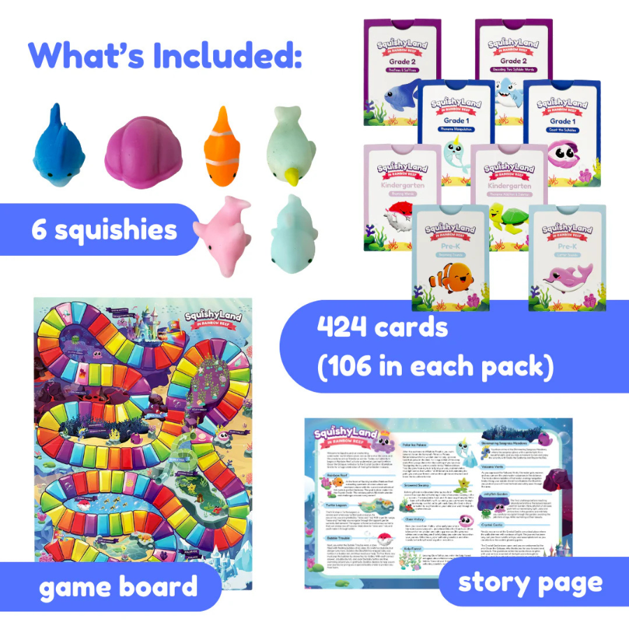 Squishyland Reading & Phonics Game for Kids | Knowledge Crates - Knowledge Crates